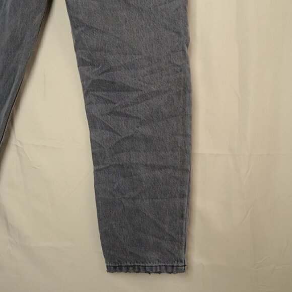 Pull & Bear High Waist Mom Jeans Gray Denim Cotton Straight Leg Women's Size 6 - Picture 10 of 13